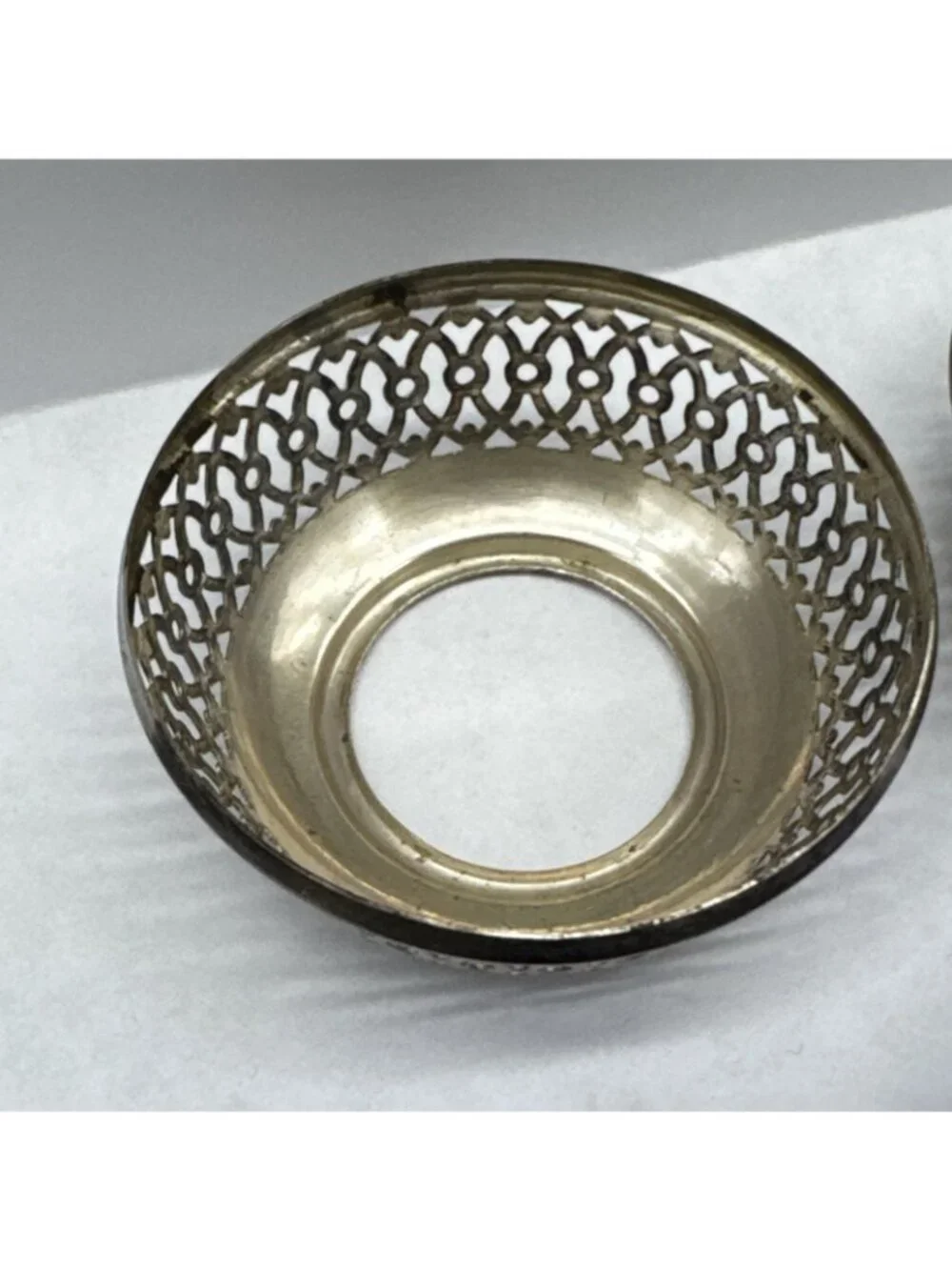 Set of 2 Antique Webster Sterling Silver Cobalt Open Salt Cellars American 2”